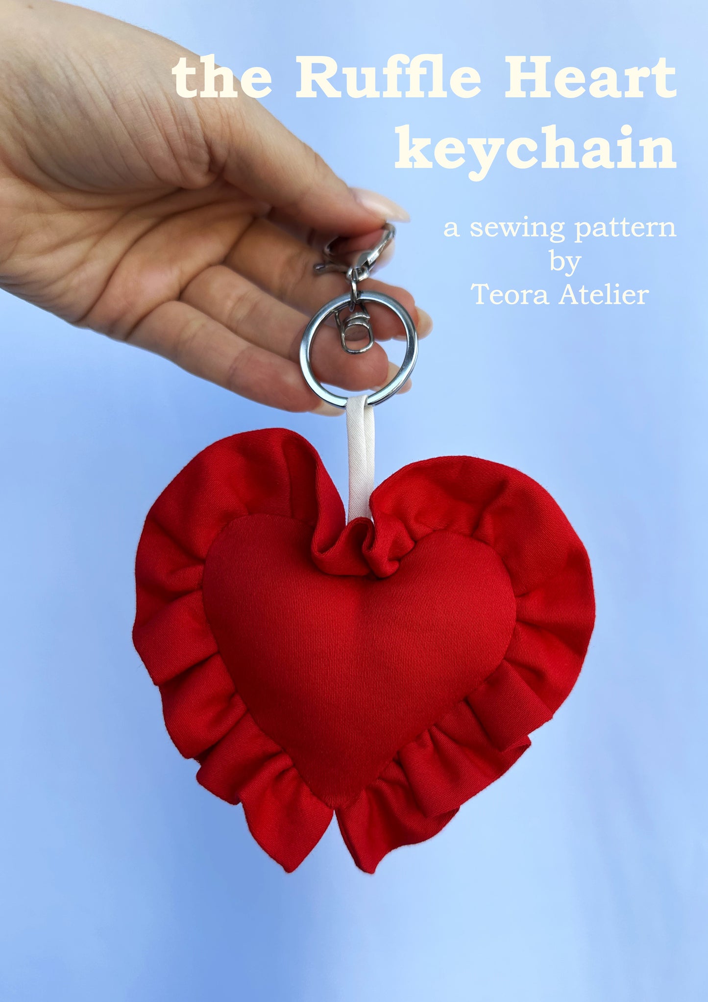 Ruffle Heart Keychain Digital Sewing Pattern